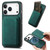 iPhone 17 Pro Retro Leather Card Bag Magnetic Phone Case - Green