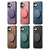 iPhone 17 Pro Retro Leather Rotation Round Holder Phone Case - Brown