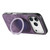 iPhone 17 Pro Retro Leather Rotation Round Holder Phone Case - Purple