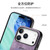 iPhone 17 Pro Retro Leather Rotation Round Holder Phone Case - Purple
