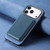 iPhone 17 Pro Retro Magsafe Card Bag PU Back Cover Phone Case - Blue