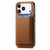iPhone 17 Pro Retro Magsafe Card Bag PU Back Cover Phone Case - Brown