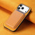 iPhone 17 Pro Retro Magsafe Card Bag PU Back Cover Phone Case - Yellow