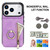 iPhone 17 Pro Retro Ring and Zipper RFID Card Slot Phone Case - Purple