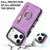 iPhone 17 Pro Retro Ring and Zipper RFID Card Slot Phone Case - Purple