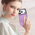 iPhone 17 Pro Retro Ring and Zipper RFID Card Slot Phone Case - Purple