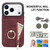 iPhone 17 Pro Retro Ring and Zipper RFID Card Slot Phone Case - Wine Red
