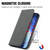 iPhone 17 Pro Retro Skin Feel Magnetic Flip Leather Phone Case - Gray