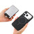 iPhone 17 Pro Retro Splitable Magnetic Card Bag Leather Phone Case - Black