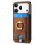 iPhone 17 Pro Retro Splitable Magnetic Card Bag Leather Phone Case - Brown
