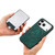 iPhone 17 Pro Retro Splitable Magnetic Card Bag Leather Phone Case - Green