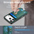 iPhone 17 Pro Retro Splitable Magnetic Card Bag Leather Phone Case - Green