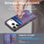 iPhone 17 Pro Retro Splitable Magnetic Card Bag Leather Phone Case - Purple