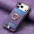 iPhone 17 Pro Retro Splitable Magnetic Card Bag Leather Phone Case - Purple
