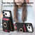 iPhone 17 Pro Retro Splitable Magnetic Stand Card Bag Leather Phone Case - Black