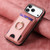 iPhone 17 Pro Retro Splitable Magnetic Stand Card Bag Leather Phone Case - Pink