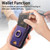 iPhone 17 Pro Retro Splitable Magnetic Stand Card Bag Leather Phone Case - Purple