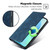 iPhone 17 Pro RFID Anti-theft Brush Magnetic Leather Phone Case - Blue