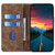 iPhone 17 Pro RFID Anti-theft Brush Magnetic Leather Phone Case - Brown