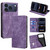 iPhone 17 Pro RFID Anti-theft Brush Magnetic Leather Phone Case - Purple