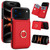 iPhone 17 Pro RFID Anti-theft Card Ring Holder Phone Case - Red