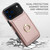 iPhone 17 Pro RFID Anti-theft Card Ring Holder Phone Case - Rose Gold