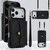 iPhone 17 Pro RFID Card Slot Phone Case with Long Lanyard - Black