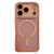 iPhone 17 Pro Rhinestone Clear Acrylic Electroplated Magnetic Phone Case - Orange