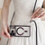 iPhone 17 Pro Rhinestone Clear Acrylic Electroplated Magnetic Phone Case with Right-Side Crossbody Lanyard - Purple
