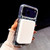 iPhone 17 Pro Rhinestone Dual-side IMD PC Hybrid TPU Magnetic Phone Case - Heart Transparent