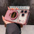 iPhone 17 Pro Rhinestone Mirror Glitter MagSafe TPU Phone Case - Sakura Pink