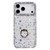 iPhone 17 Pro Rhinestone Ring Holder Dual-side IMD PC Hybrid TPU Phone Case - Stars Transparent