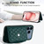 iPhone 17 Pro Rhombic Texture Card Bag RFID Phone Case with Long Lanyard - Green