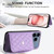 iPhone 17 Pro Rhombic Texture Card Bag RFID Phone Case with Long Lanyard - Light Purple