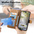 iPhone 17 Pro Rhombic Texture Zipper Wallet Metal Bow-knot Vegan Leather Phone Case with Strap - Brown
