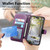 iPhone 17 Pro Rhombic Texture Zipper Wallet Metal Bow-knot Vegan Leather Phone Case with Strap - Purple