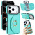 iPhone 17 Pro Ring Holder Card Bag Skin Feel Phone Case - Green