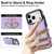 iPhone 17 Pro Ring Holder Card Bag Skin Feel Phone Case - Purple
