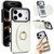iPhone 17 Pro Ring Holder Card Bag Skin Feel Phone Case - White