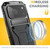 iPhone 17 Pro R-JUST Metal + Silicone + Tempered Glass Life Waterproof Phone Case with Holder - Black