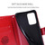iPhone 17 Pro Rose Embossed Flip PU Leather Phone Case - Red