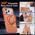 iPhone 17 Pro Rotating Pivot Bracket Magnetic Phone Case - Orange
