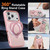 iPhone 17 Pro Rotating Pivot Bracket Magnetic Phone Case - Pink