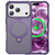 iPhone 17 Pro Rotating Pivot Bracket Magnetic Phone Case - Purple