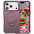 iPhone 17 Pro Rotating Pivot Bracket Magnetic Phone Case - Wine Red