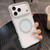 iPhone 17 Pro Rounded Edge Semi-transparent Glitter MagSafe Phone Case - Blue