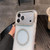 iPhone 17 Pro Rounded Edge Semi-transparent Glitter MagSafe Phone Case - Blue