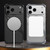 iPhone 17 Pro S Shaped 360 Holder Airbag Frameless MagSafe Metal Phone Case - Orange