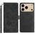 iPhone 17 Pro Secret Garden Butterfly Pattern Leather Phone Case - Black