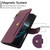 iPhone 17 Pro Seven Card Slots Zipper Wallet Leather Phone Case with Lanyard - Dark Purple